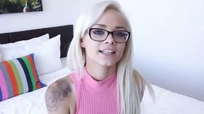 This petite teen with small boobs dreams of porn stardom.