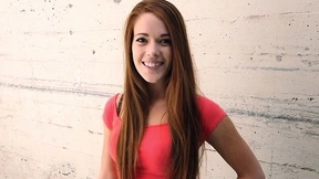 A young guy found a fiery redhead, her bravery unmatched.