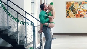 Piper Perri, in green, gets lucky, enjoying intense action.