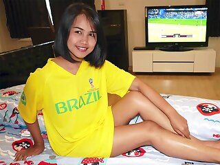 World Cup jersey Thai teen amateur homemade blowjob and cowgirl fucking